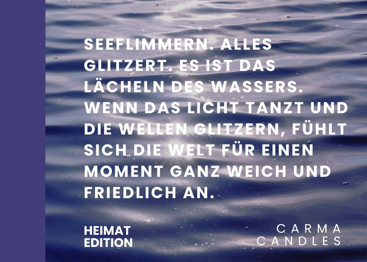 Duftkerze SEEFLIMMERN Heimat Edition The Carma Club