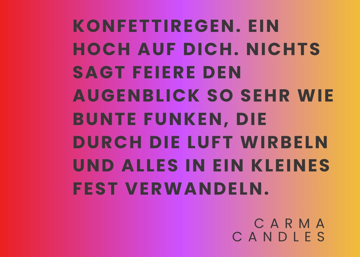 Duftkerze KONFETTIREGEN The Carma Club