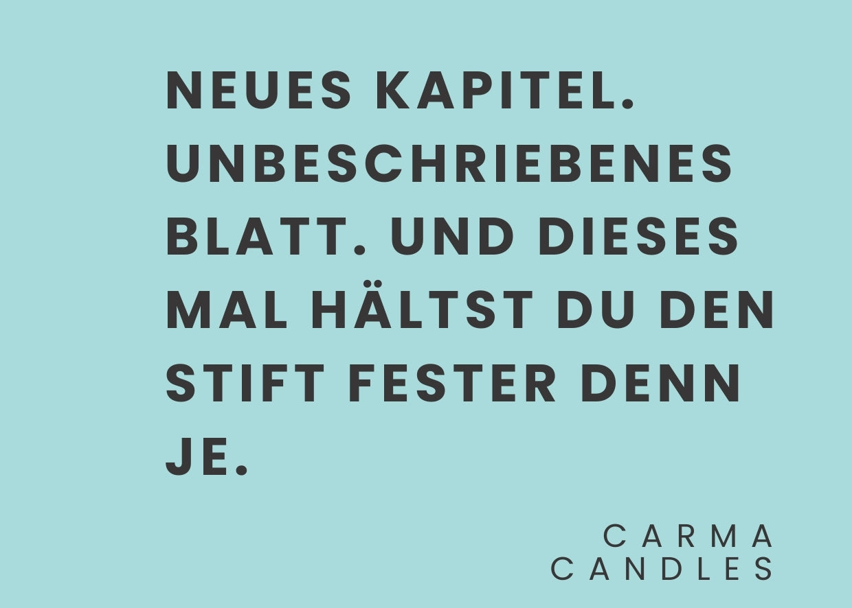 Duftkerze NEUES KAPITEL The Carma Club