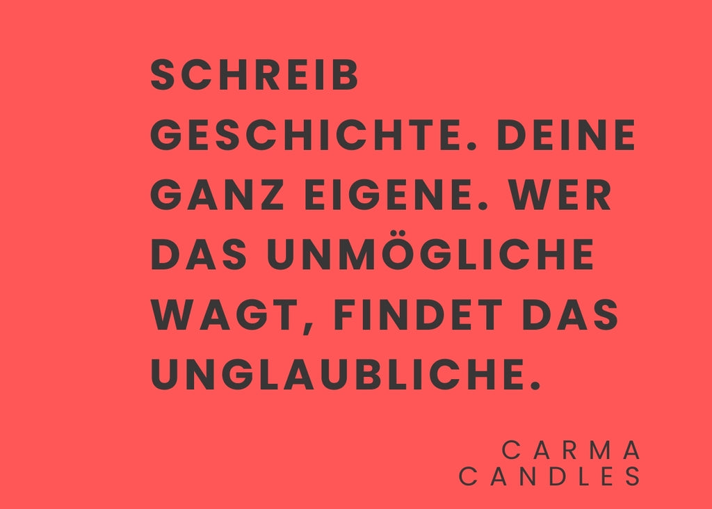 Duftkerze SCHREIB GESCHICHTE The Carma Club