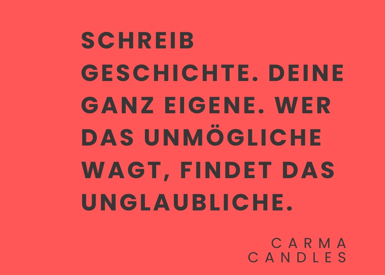 Duftkerze SCHREIB GESCHICHTE The Carma Club