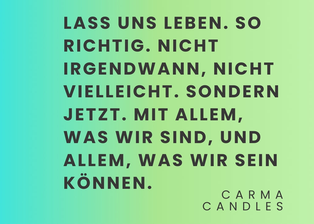 Duftkerze LASS UNS LEBEN The Carma Club