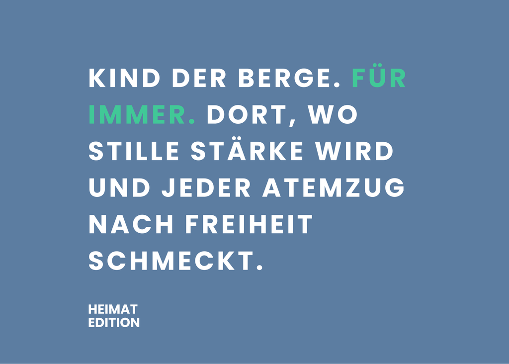 Postkarte KIND DER BERGE The Carma Club